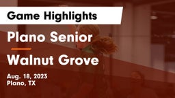 Plano Senior  vs Walnut Grove  Game Highlights - Aug. 18, 2023