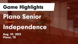 Plano Senior  vs Independence  Game Highlights - Aug. 29, 2023
