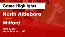 North Attleboro  vs Milford  Game Highlights - April 8, 2024