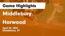 Middlebury  vs Harwood Game Highlights - April 25, 2024