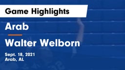 Arab  vs Walter Welborn Game Highlights - Sept. 18, 2021