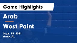 Arab  vs West Point  Game Highlights - Sept. 25, 2021