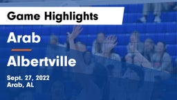Arab  vs Albertville  Game Highlights - Sept. 27, 2022