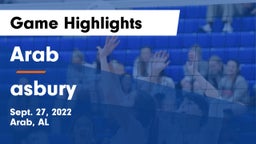 Arab  vs asbury Game Highlights - Sept. 27, 2022