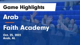 Arab  vs Faith Academy  Game Highlights - Oct. 25, 2022