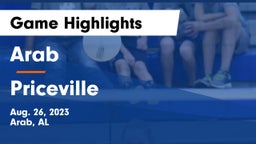 Arab  vs Priceville  Game Highlights - Aug. 26, 2023