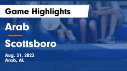 Arab  vs Scottsboro  Game Highlights - Aug. 31, 2023