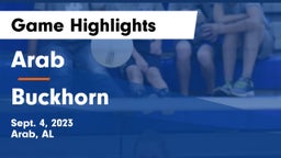 Arab  vs Buckhorn  Game Highlights - Sept. 4, 2023