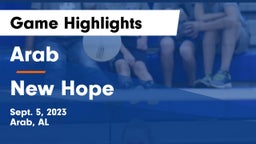 Arab  vs New Hope  Game Highlights - Sept. 5, 2023