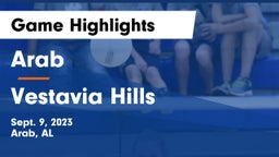 Arab  vs Vestavia Hills  Game Highlights - Sept. 9, 2023