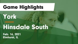 York  vs Hinsdale South  Game Highlights - Feb. 16, 2021