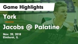 York  vs Jacobs @ Palatine Game Highlights - Nov. 20, 2018