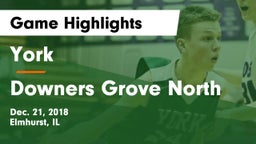York  vs Downers Grove North Game Highlights - Dec. 21, 2018