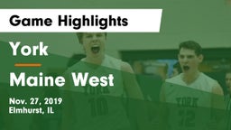 York  vs Maine West Game Highlights - Nov. 27, 2019