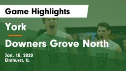 York  vs Downers Grove North Game Highlights - Jan. 10, 2020