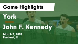 York  vs John F. Kennedy  Game Highlights - March 3, 2020