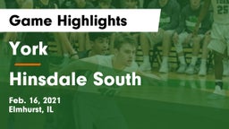 York  vs Hinsdale South  Game Highlights - Feb. 16, 2021