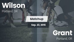 Matchup: Wilson  vs. Grant  2016