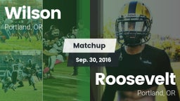 Matchup: Wilson  vs. Roosevelt  2016