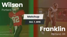Matchup: Wilson  vs. Franklin  2016