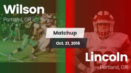 Matchup: Wilson  vs. Lincoln  2016