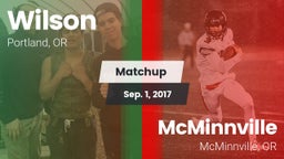Matchup: Wilson  vs. McMinnville  2017