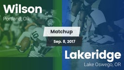 Matchup: Wilson  vs. Lakeridge  2017