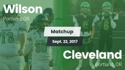Matchup: Wilson  vs. Cleveland  2017