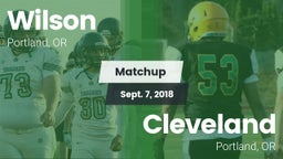 Matchup: Wilson  vs. Cleveland  2018