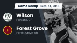 Recap: Wilson  vs. Forest Grove  2018