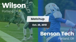 Matchup: Wilson  vs. Benson Tech  2018