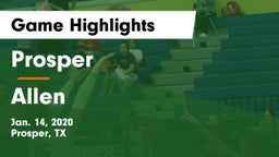 Prosper  vs Allen  Game Highlights - Jan. 14, 2020