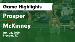 Prosper  vs McKinney  Game Highlights - Jan. 21, 2020