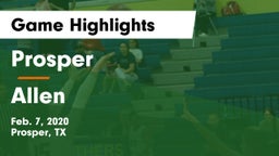 Prosper  vs Allen  Game Highlights - Feb. 7, 2020