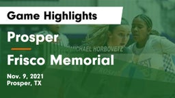 Prosper  vs Frisco Memorial  Game Highlights - Nov. 9, 2021