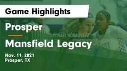 Prosper  vs Mansfield Legacy  Game Highlights - Nov. 11, 2021