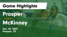 Prosper  vs McKinney  Game Highlights - Jan. 25, 2022
