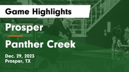 Prosper  vs Panther Creek  Game Highlights - Dec. 29, 2023