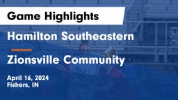 Hamilton Southeastern  vs Zionsville Community  Game Highlights - April 16, 2024