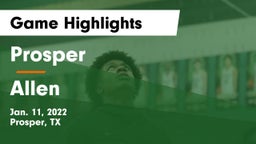 Prosper  vs Allen  Game Highlights - Jan. 11, 2022