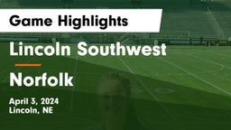 Lincoln Southwest  vs Norfolk  Game Highlights - April 3, 2024