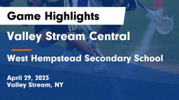 Valley Stream Central  vs West Hempstead Secondary School Game Highlights - April 29, 2023
