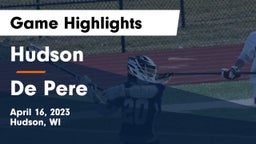 Hudson  vs De Pere  Game Highlights - April 16, 2023