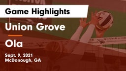 Union Grove  vs Ola  Game Highlights - Sept. 9, 2021