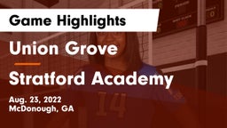 Union Grove  vs Stratford Academy  Game Highlights - Aug. 23, 2022