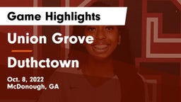 Union Grove  vs Duthctown Game Highlights - Oct. 8, 2022