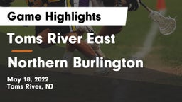 Toms River East  vs Northern Burlington  Game Highlights - May 18, 2022