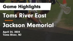 Toms River East  vs Jackson Memorial  Game Highlights - April 24, 2024