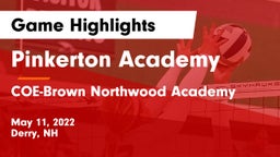 Pinkerton Academy vs COE-Brown Northwood Academy Game Highlights - May 11, 2022