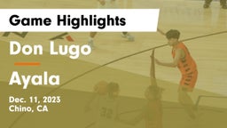 Don Lugo  vs Ayala  Game Highlights - Dec. 11, 2023